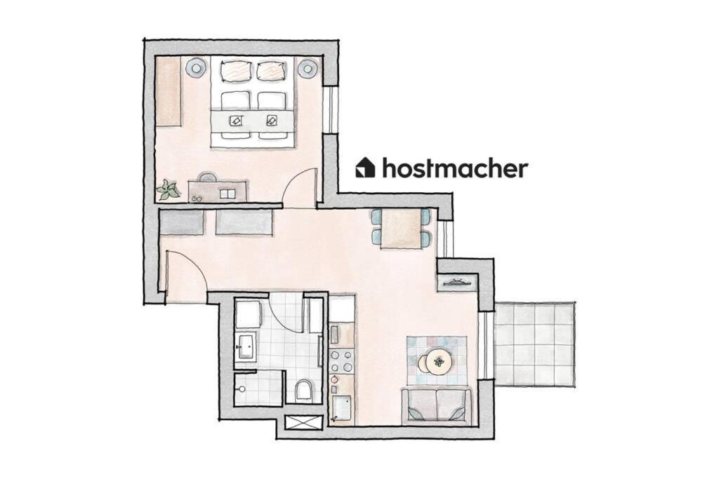 Hm • Sleek 1Br Home With Balcony Vienna Luaran gambar